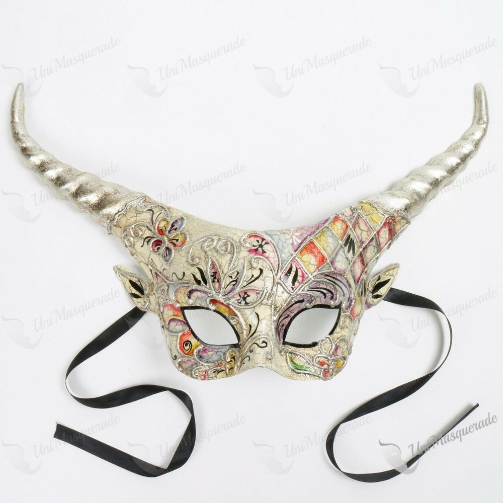 SilverDevil Horn Sexy Venetian Ancient Style Mask